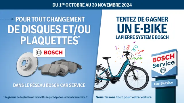 Remportez un vélo à assistance électrique – Changement disques et/ou plaquettes